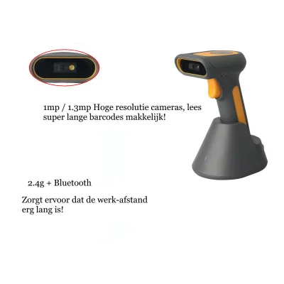 Afintek Draadloze Barcodescanner 1D barcodes | Bluetooth & 2.4Ghz