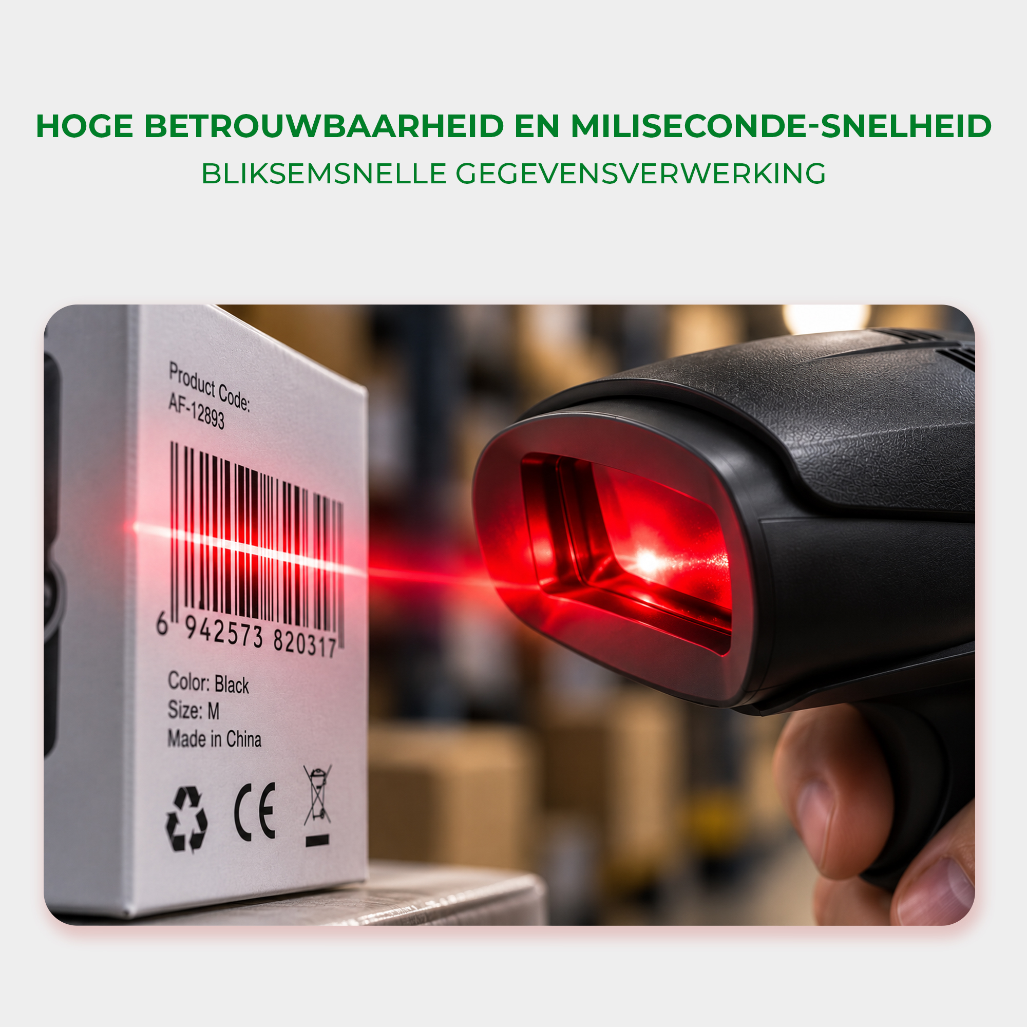 Afintek 1D barcodescanner | USB bedraad - Afbeelding 4