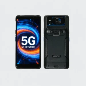 AFINTEK AT435 Android handterminal met 2D-scanner en NFC, voor- en achterkant